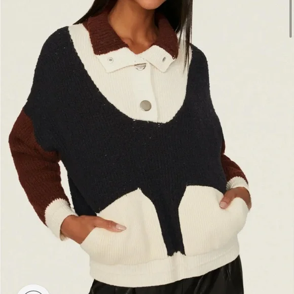 Ba&sh Benji Pullover – Multicolor Mock Neck - Picture 3 of 6